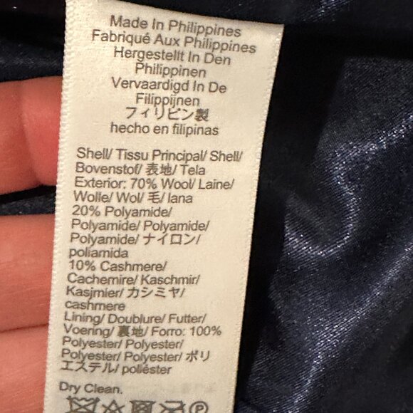 J.Crew Wool Blend Double-Breasted Coat – Black – Size 8P - Petite - Picture 6 of 8